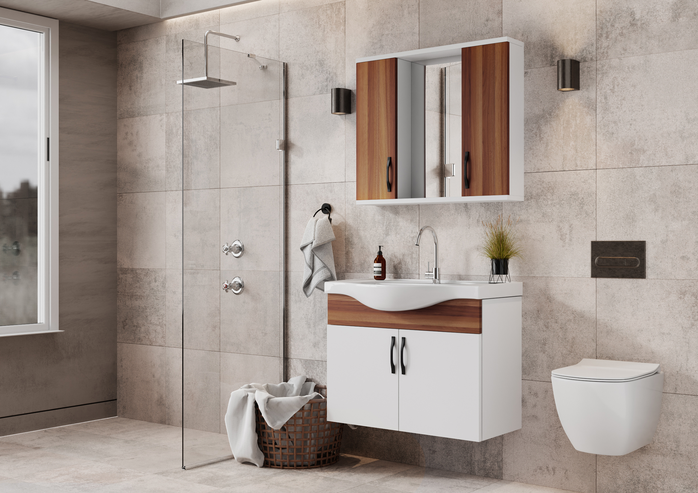 Mercan Banyo Dolabı