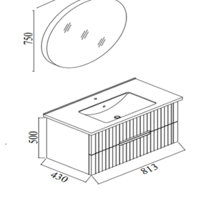 Firuze Banyo Dolabı