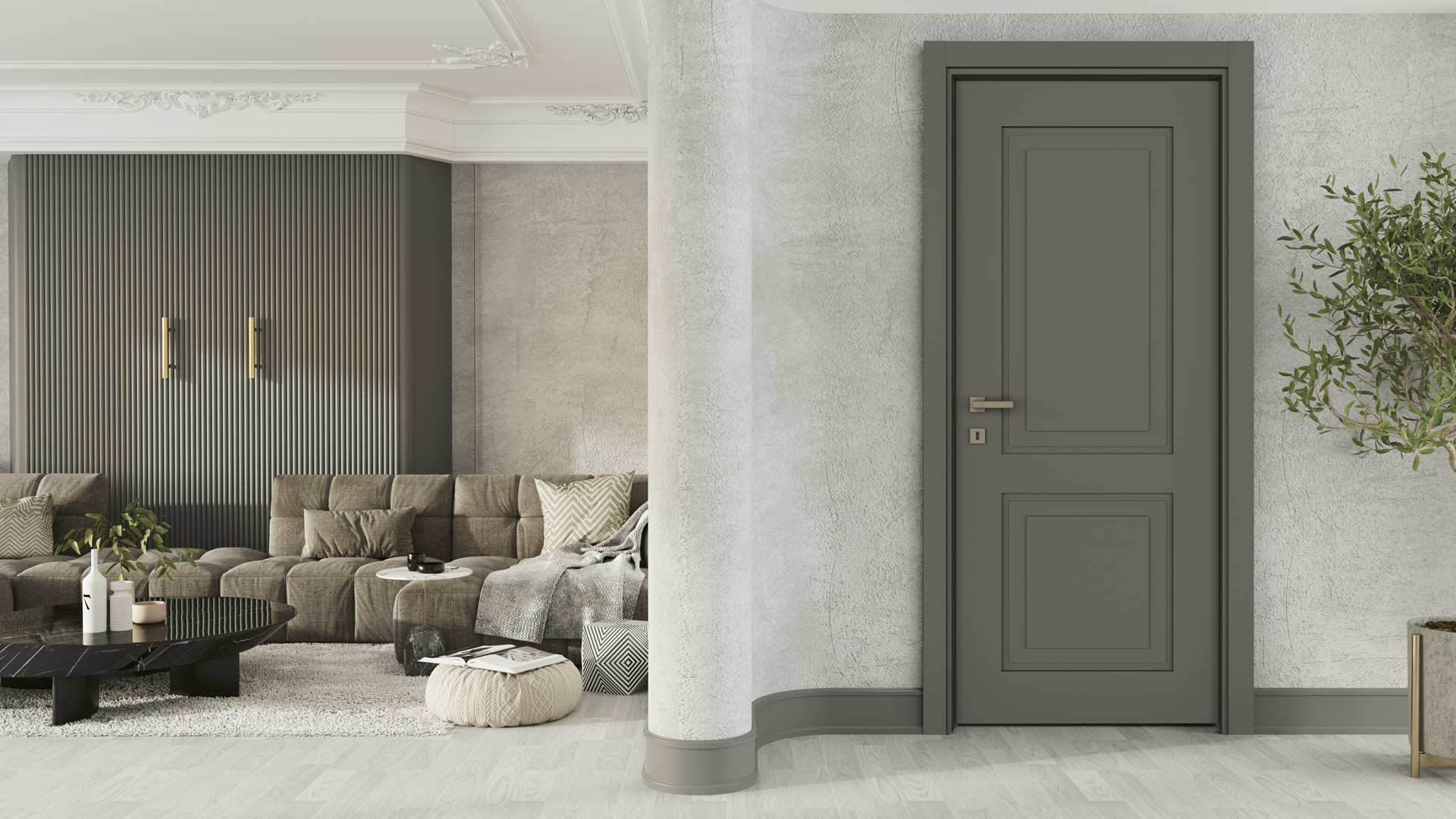 Step Modern Antrasit Kapı