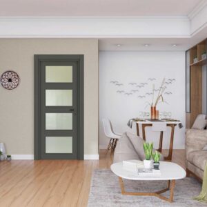 Vda-05 Modern Antrasit Camlı Kapı