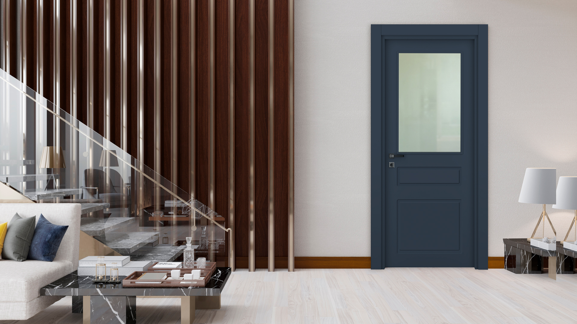 Vda-06 Belize Mavi Camlı Kapı