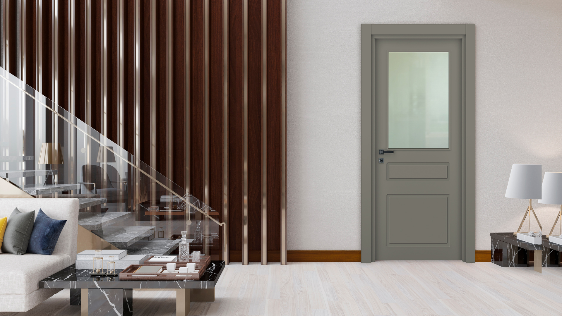 Vda-06 Haki Gri Camlı Kapı