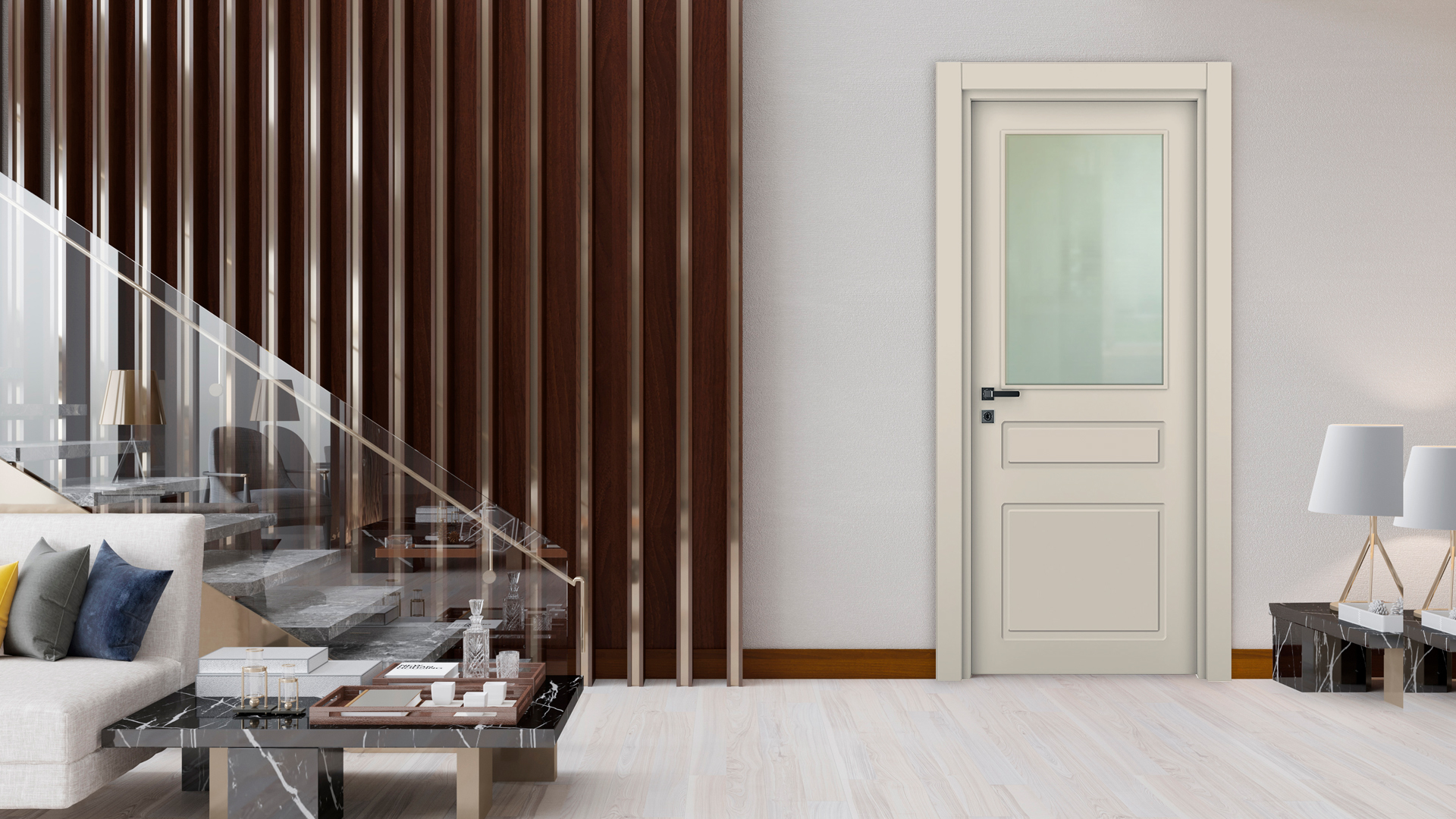 Vda-06 Soft Bej Camlı Kapı