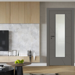Vda-100 Modern Antrasit Camlı Kapı