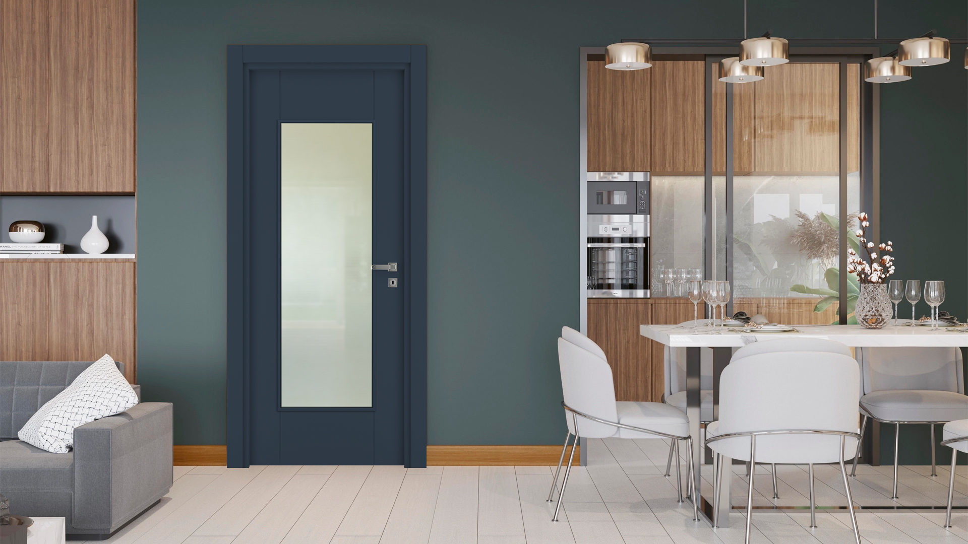 Vda-50 Belize Mavi Camlı Kapı