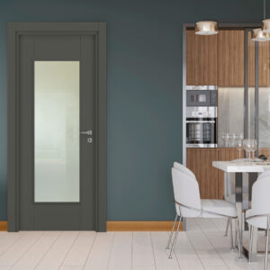 Vda-50 Modern Antrasit Camlı Kapı