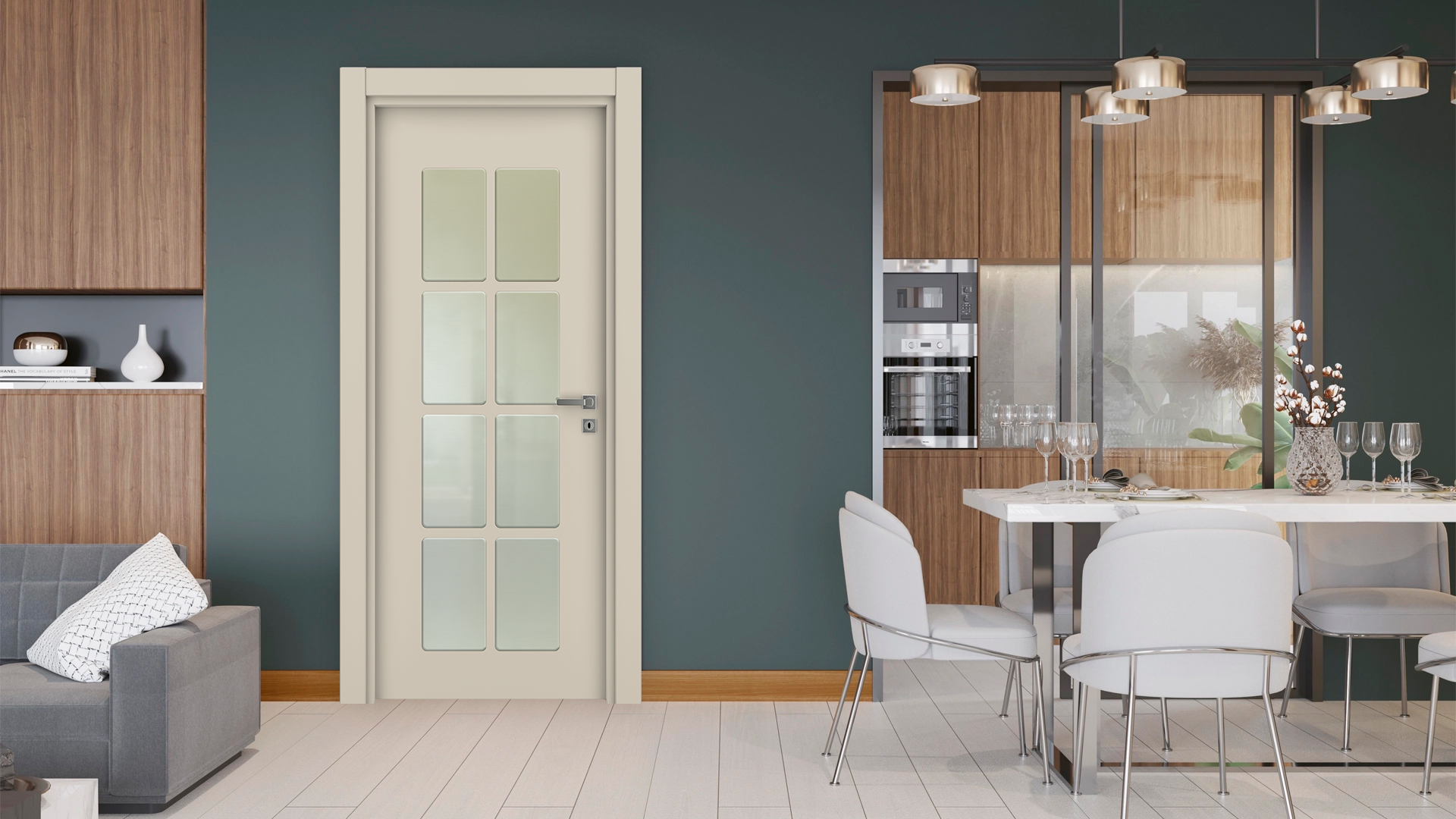 Vda-50 Soft Bej G Camlı Kapı