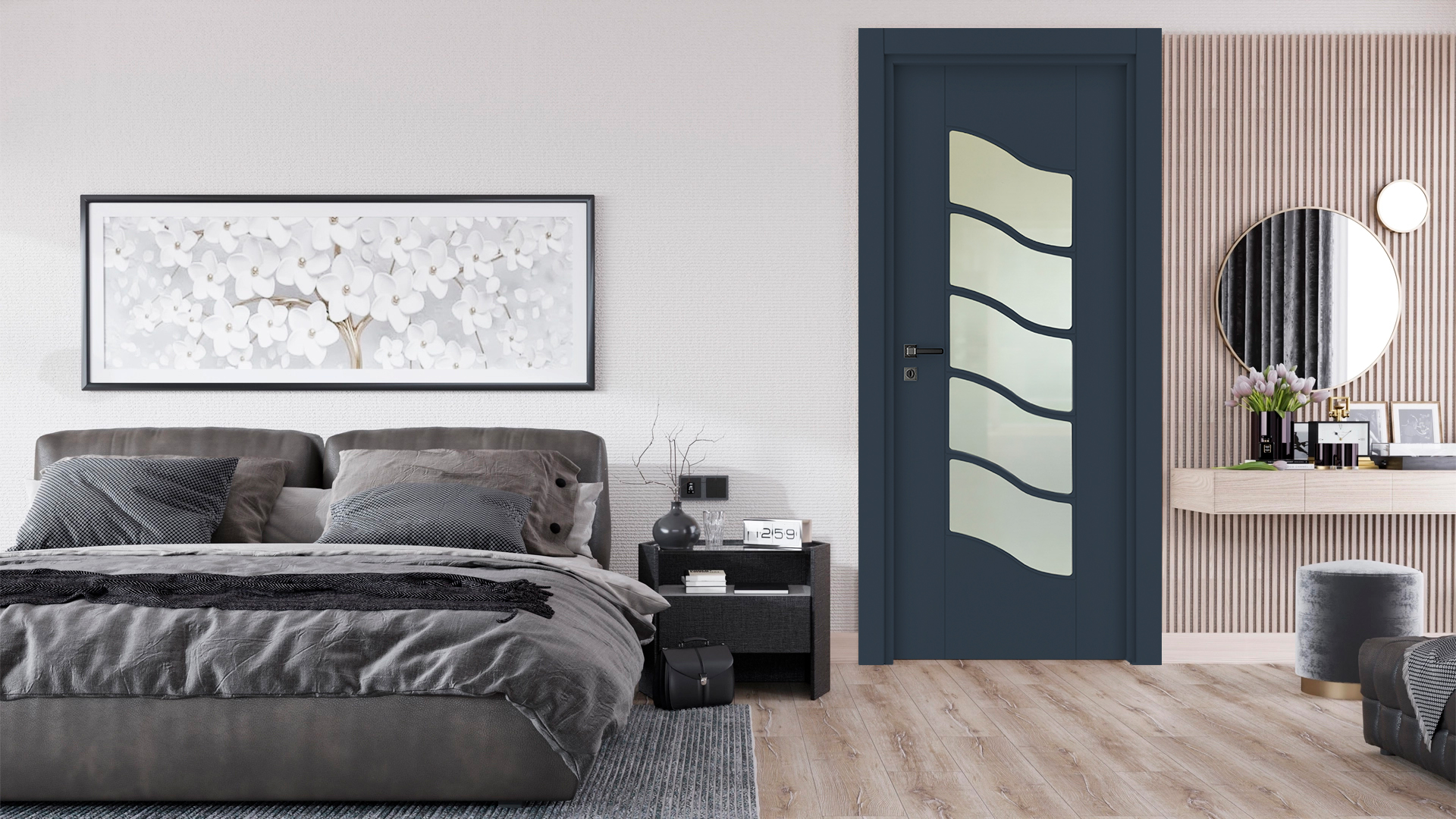 Vda-60 Belize Mavi Camlı Kapı