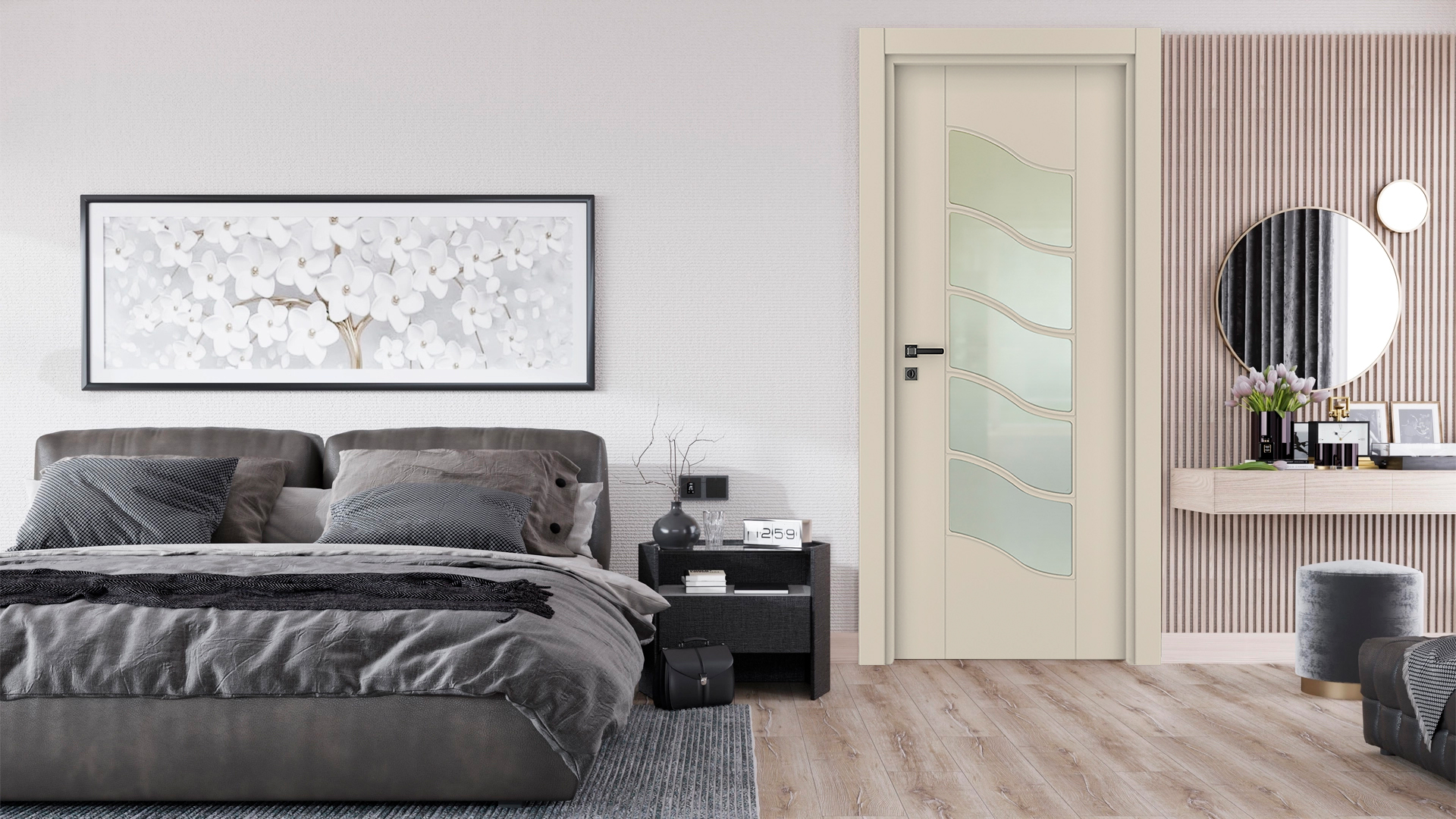 Vda-60 Soft Bej Camlı Kapı