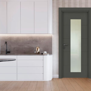 Vda-80 Modern Antrasit Camlı Kapı