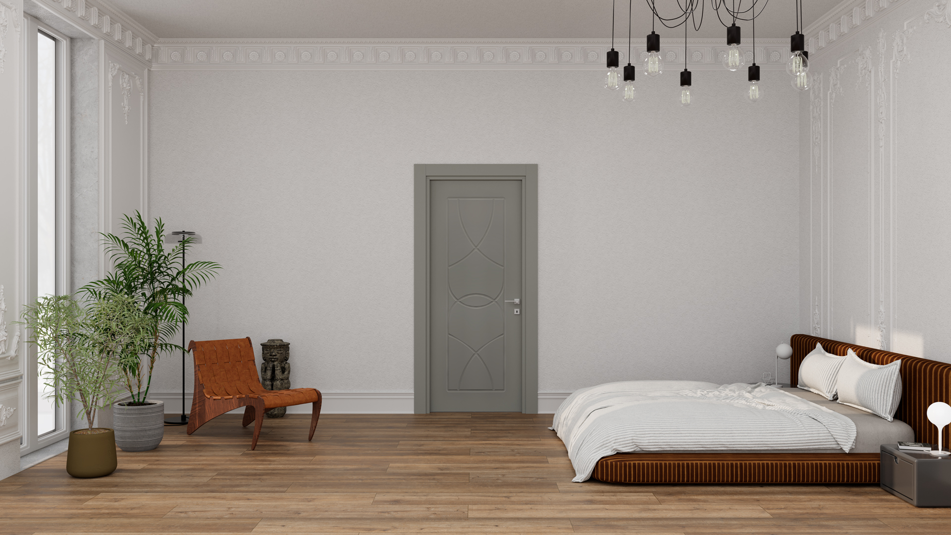 Arya Naturel Gri Kapı