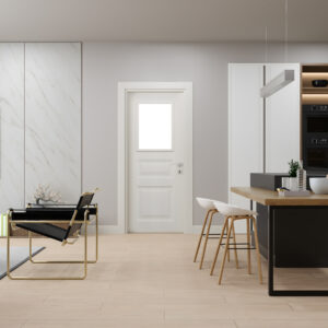 Atlas Doğal Bej Camlı Kapı