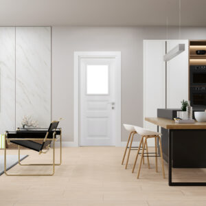 Atlas Inci Beyaz Camlı Kapı