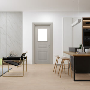 Atlas Ipek Gri Camlı Kapı