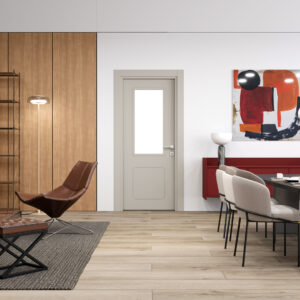 Aura Ipek Gri Camlı Kapı