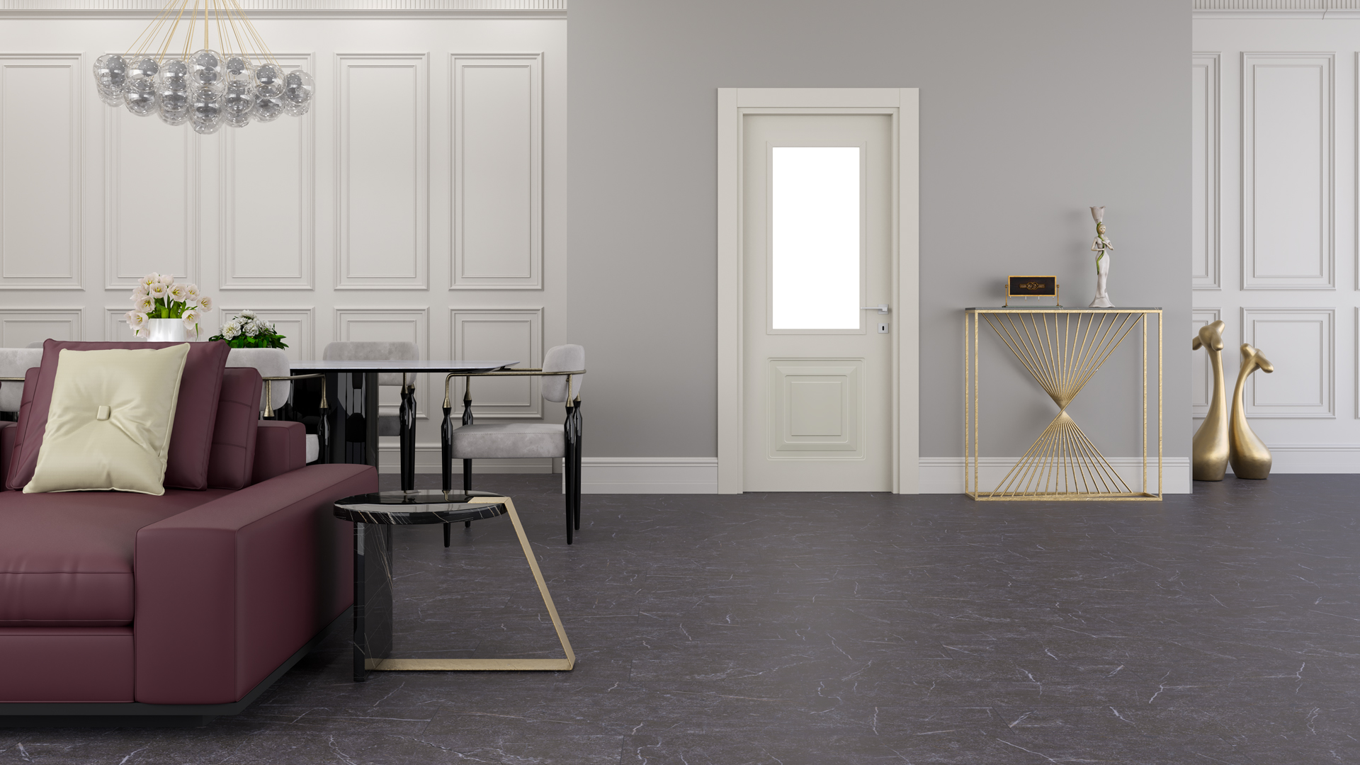 Prisma Doğal Bej Camlı Kapı