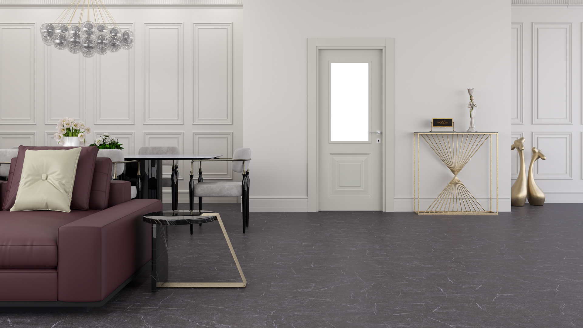 Prisma Ipek Gri Camlı Kapı