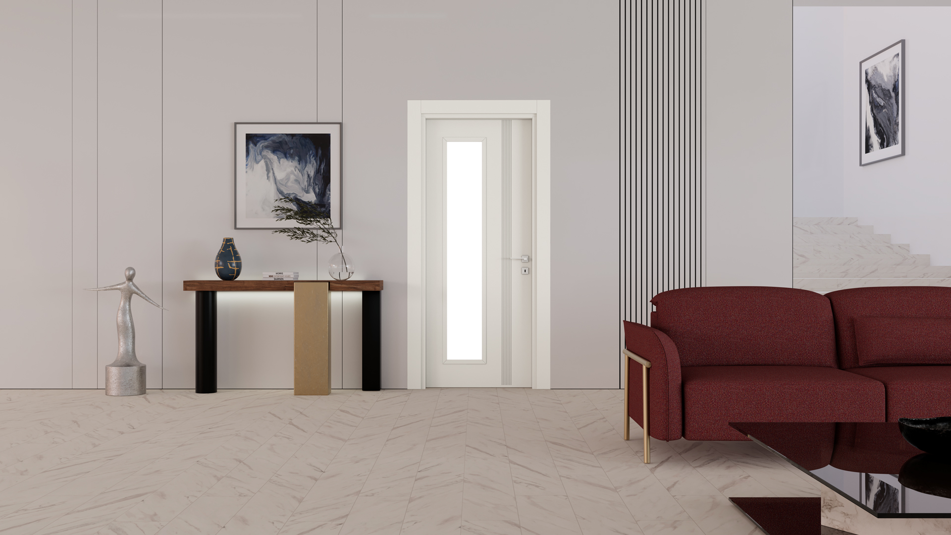 Soho Doğal Bej Camlı Kapı