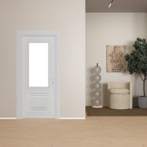 Sole Inci Beyaz Camlı Kapı