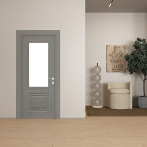 Sole Naturel Gri Camlı Kapı