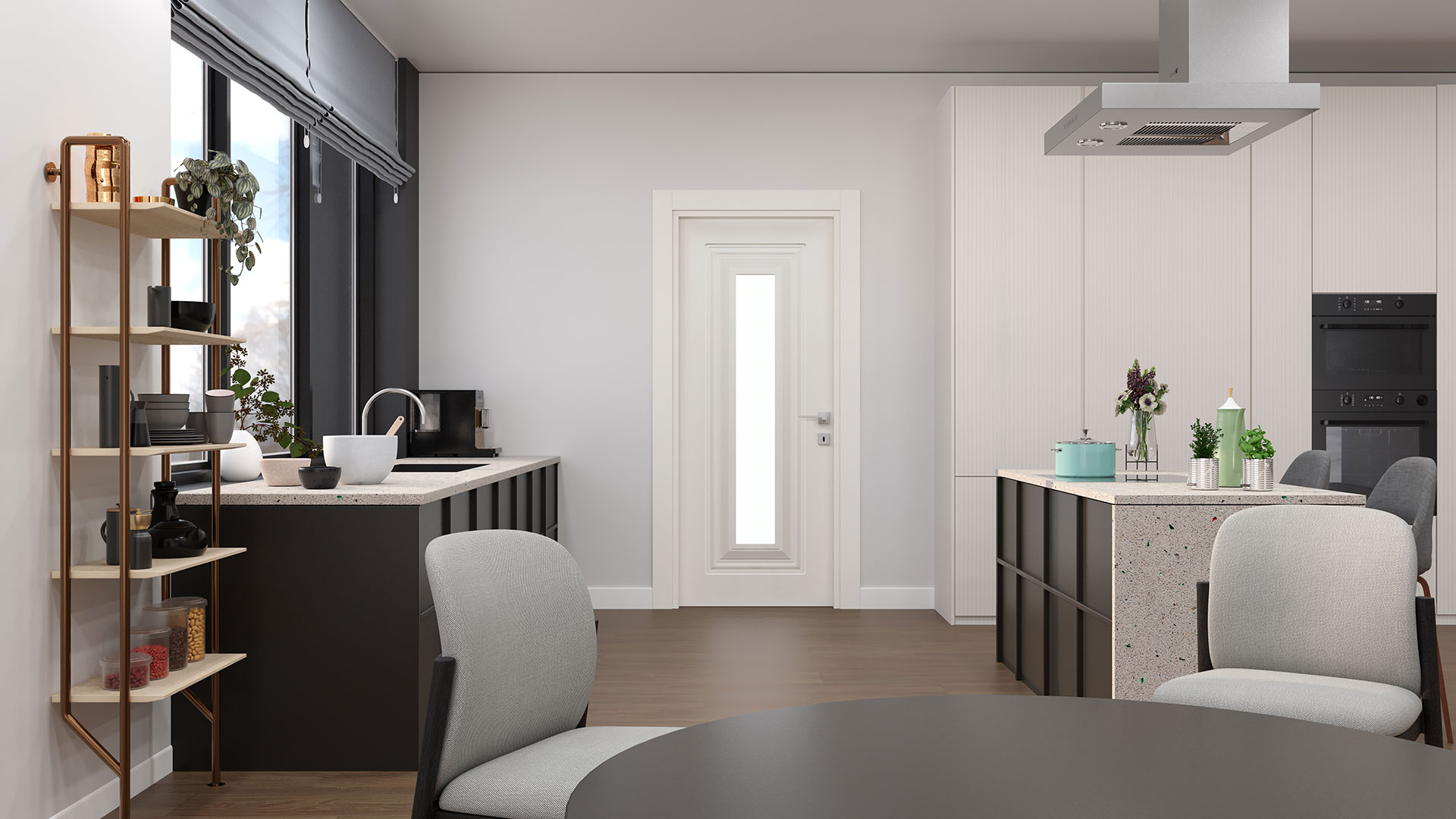 Supra Doğal Bej Camlı Kapı