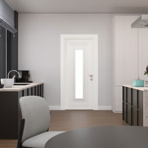 Supra Inci Beyaz Camlı Kapı