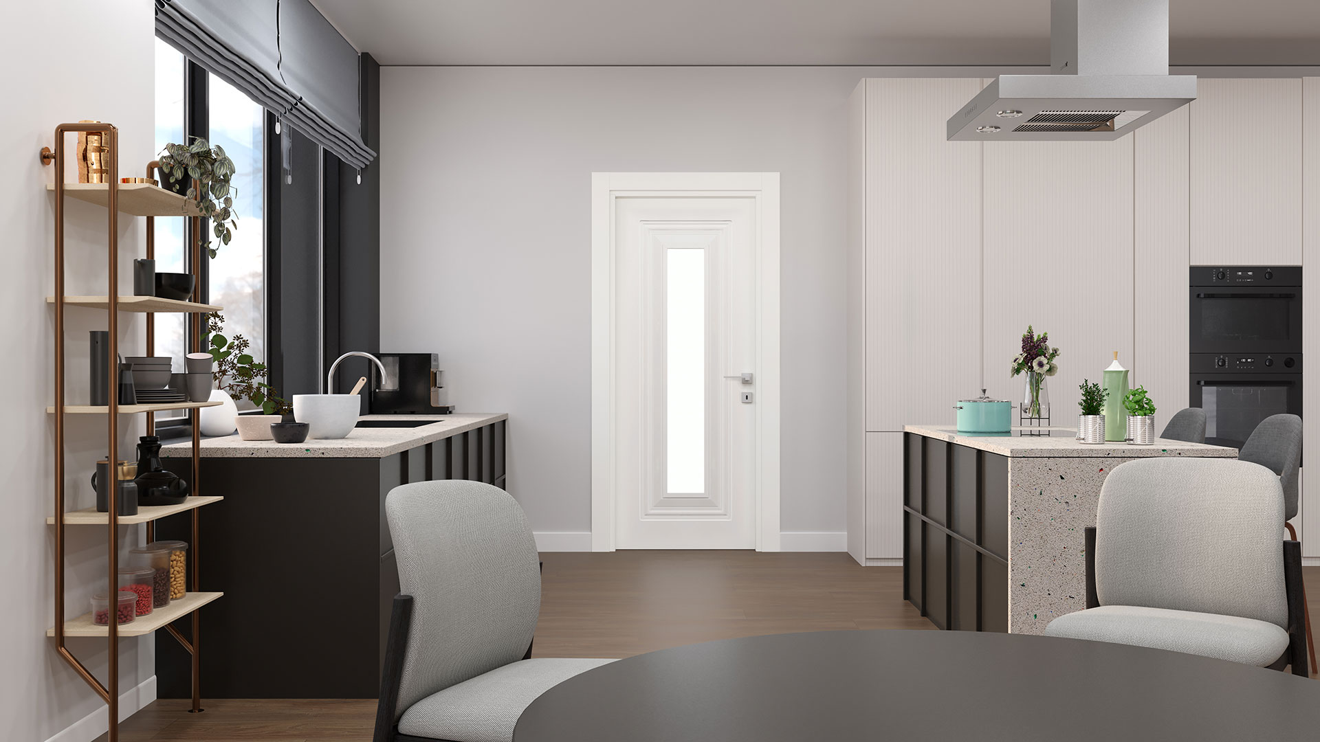 Supra Inci Beyaz Camlı Kapı