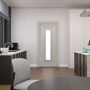 Supra Ipek Gri Camlı Kapı