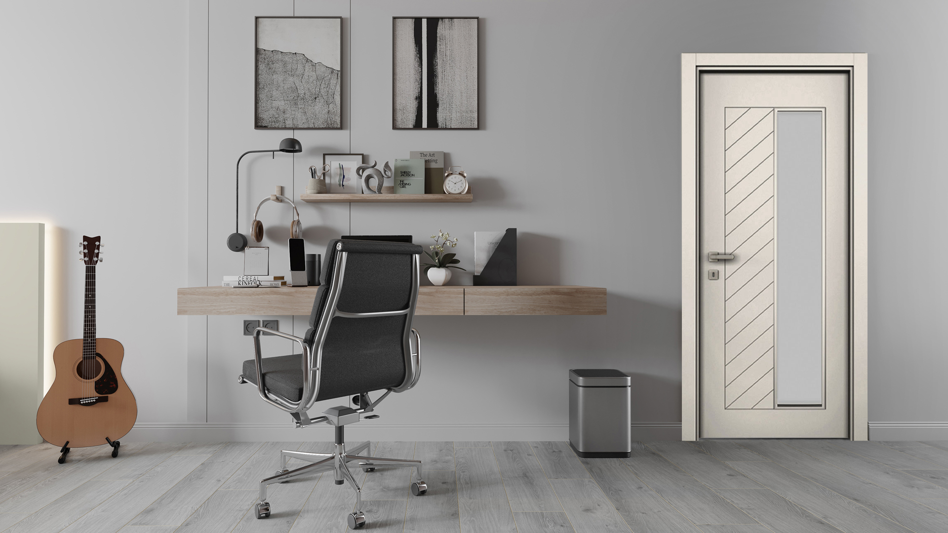 Fıshbone Soft Bej Camlı2 Kapı