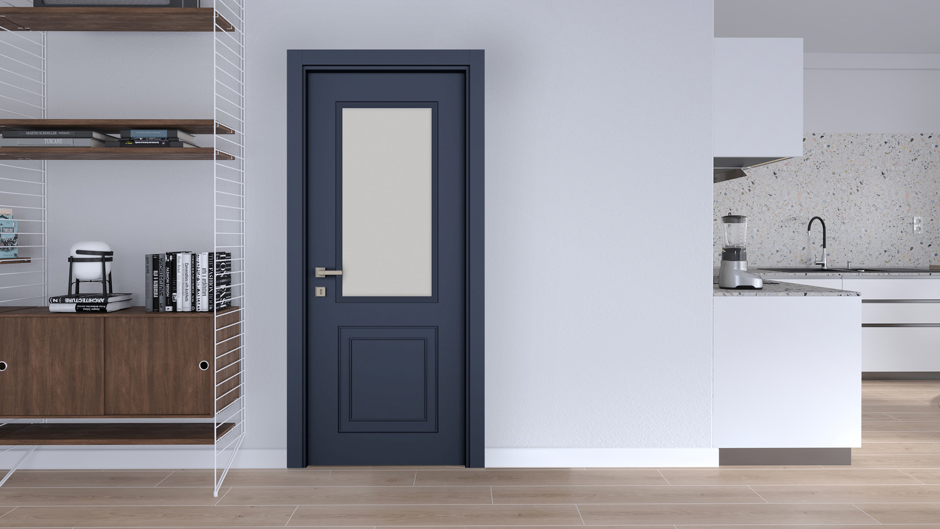 Luxury Belize Mavi Camlı Kapı