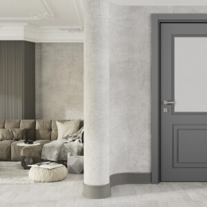 Luxury Haki Gri Camlı Kapı