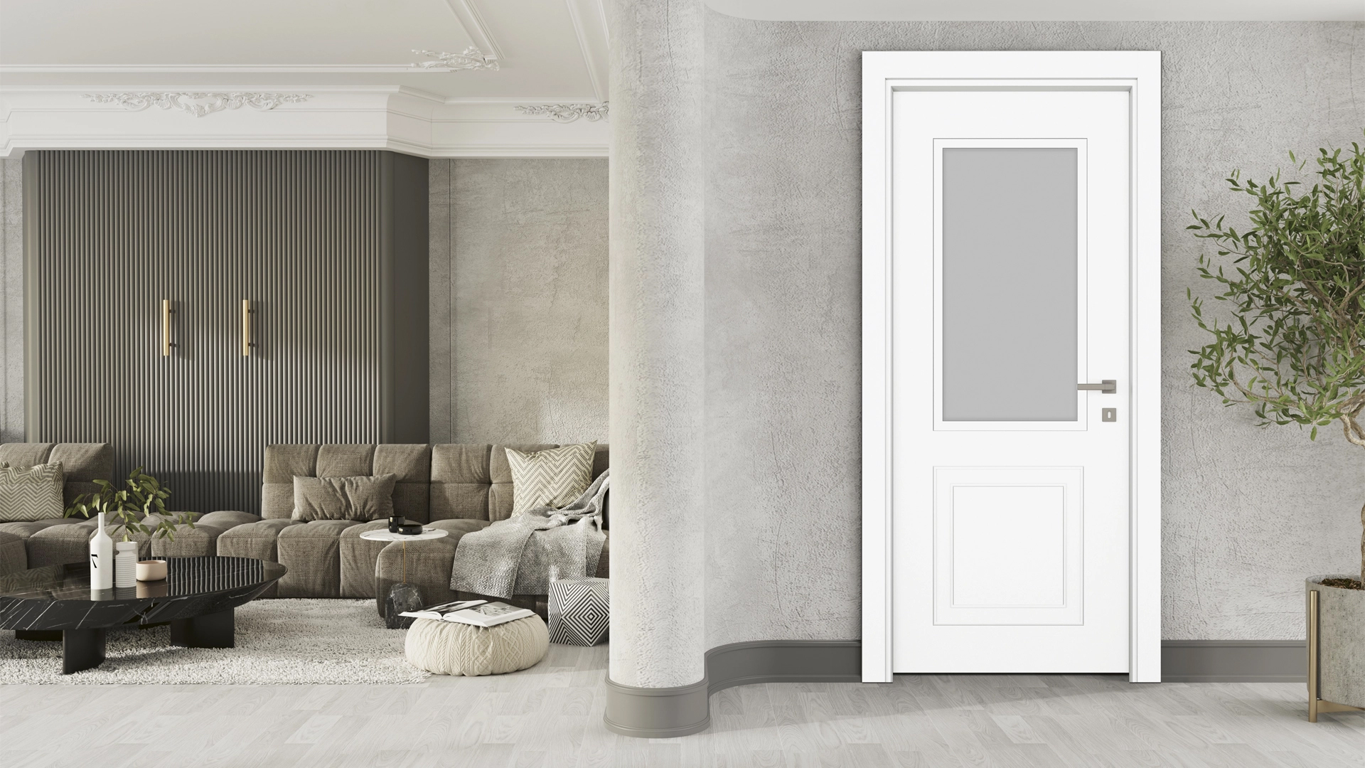 Luxury Lake Beyaz Camlı Kapı