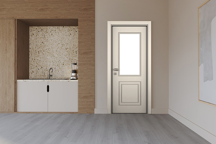 Luxury Soft Bej Camlı Kapı