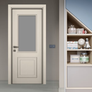 Step Soft Bej Camlı Kapı