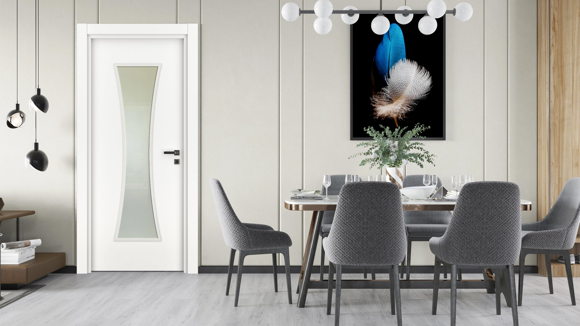 Naturel Beyaz 14 Camlı Kapı