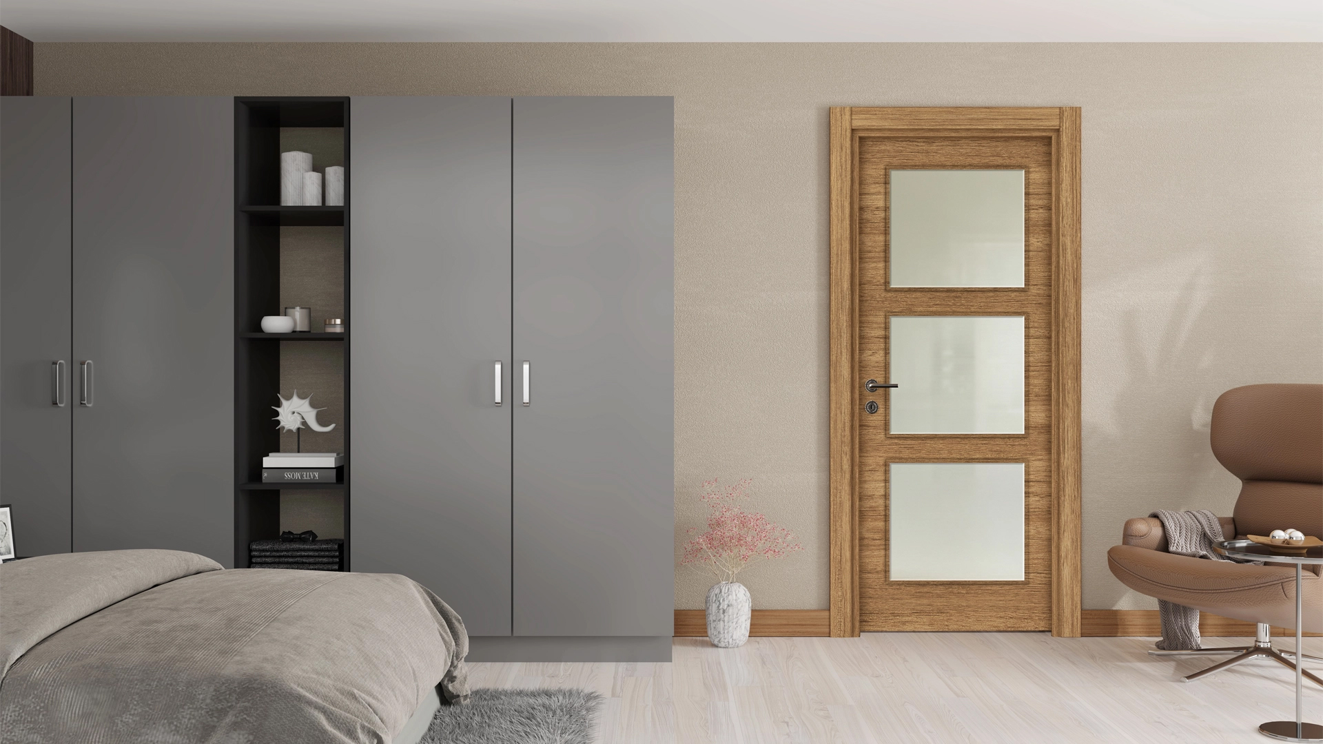 Teak 10 Camlı Kapı