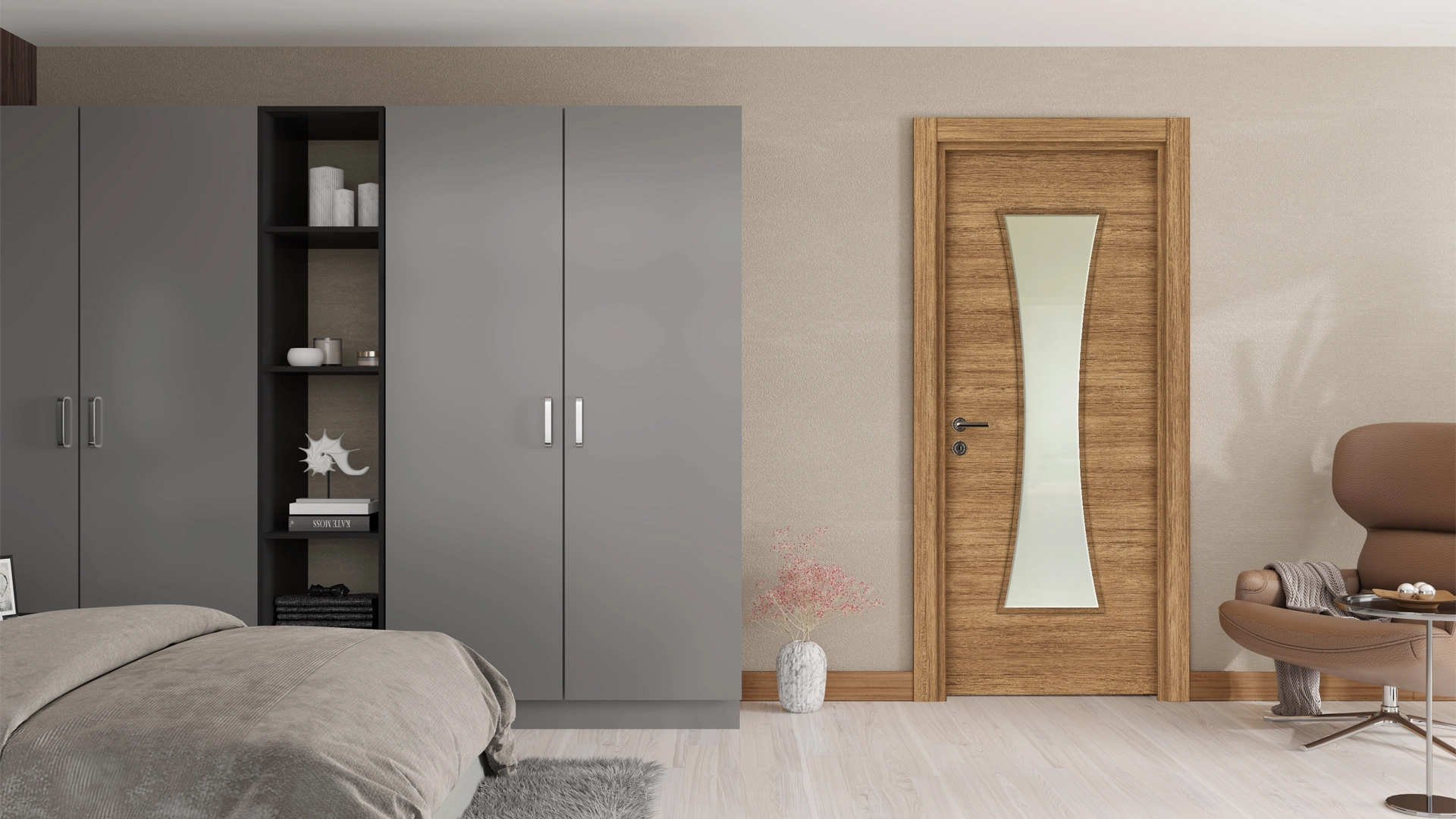 Teak 14 Camlı Kapı