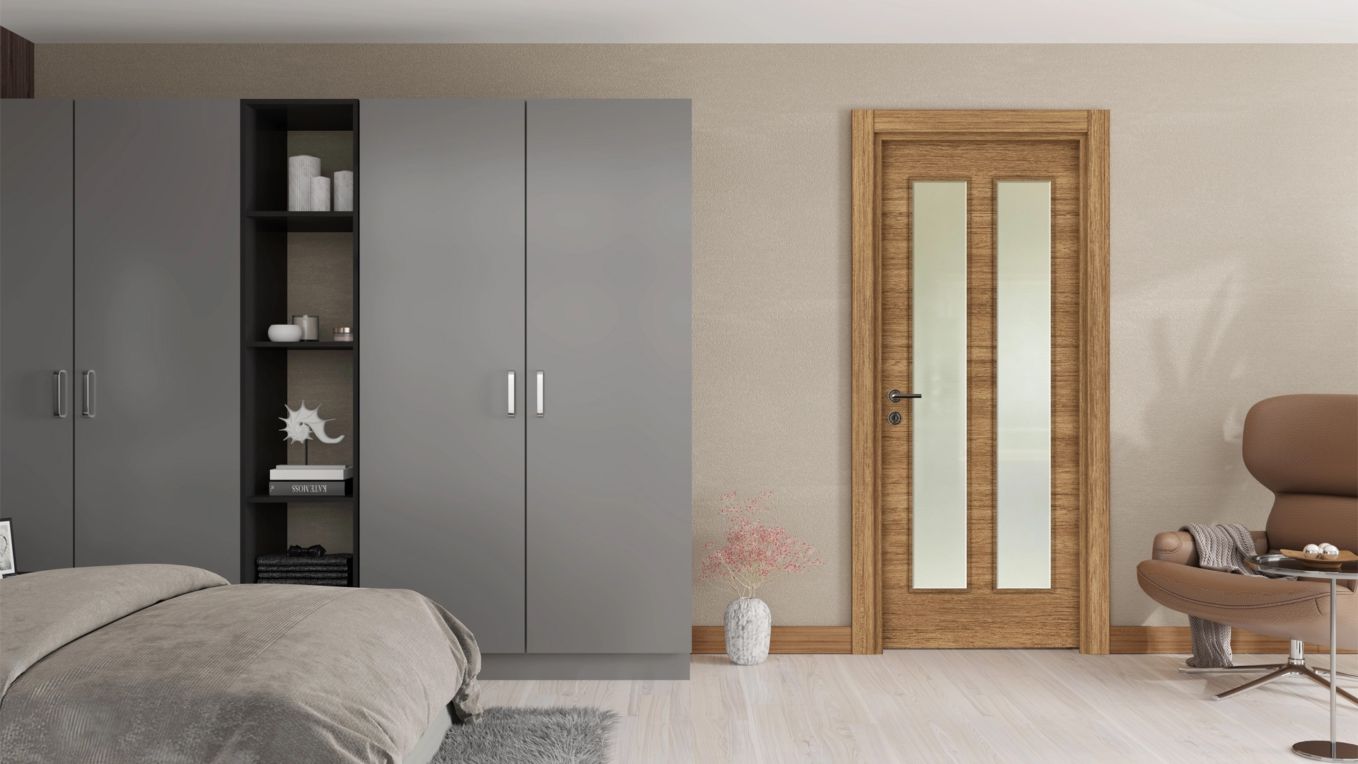 Teak 21 Camlı Kapı