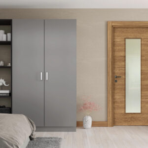 Teak 70 Camlı Kapı