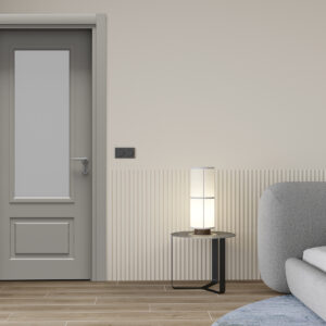 Style Haki Gri Camlı Kapı