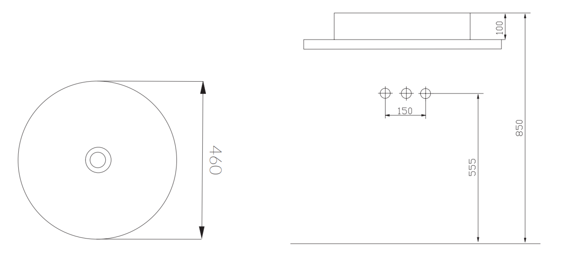 Galaksi Tezgah Üstü Lavabo